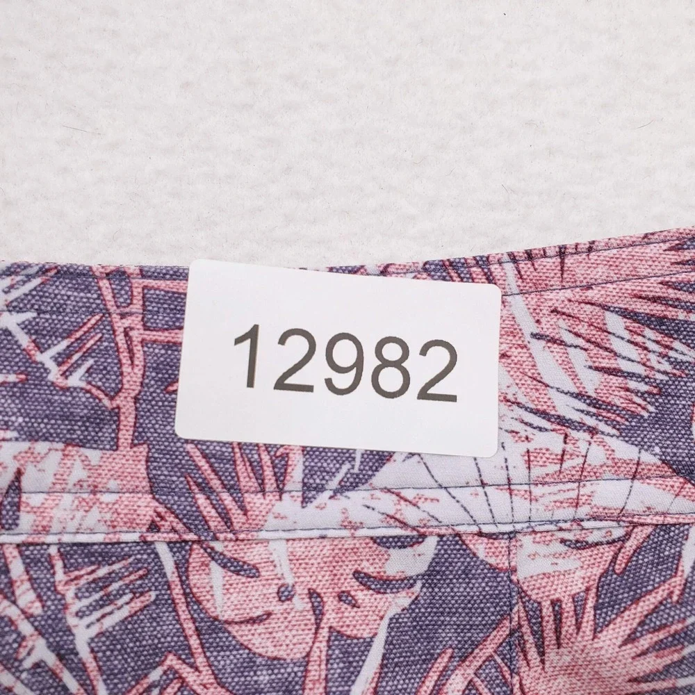 Travis Mathew Board Shorts Mens 42 Blue Pink Hawaiian Foot The Bill Bathing Suit
